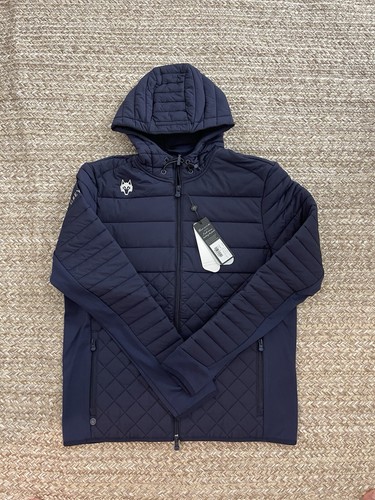 Pre-owned Greyson Rare  Yukon Hybrid Primaloft Insulated Hooded Jacket, Size Medium In Dark Navy (maltese)