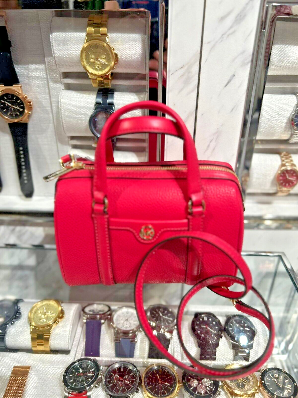 ミュー ミューフルウォーミバック Michael Kors Travel Small Mini Duffle Crossbody Handbag Purse Bag