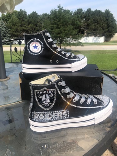 Pre-owned Converse Crystallized Greenbay  Bling-custom-made Any Team Any Sport Sz7-11 In Purple
