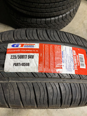 1 New 225 50 17 GT Radial Champiro Touring A/S Tire