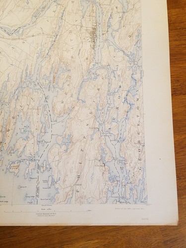 1920 topography map state of Maine 20x16.5 BATH sheet. U.S. Geological Survey