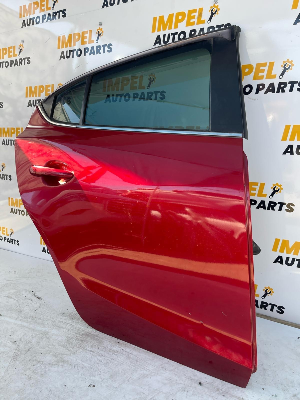 MAZDA 3 BM-BN 11/2013-02/2019 RIGHT REAR DOOR RED SEDAN/HATCH - thumbnail 2