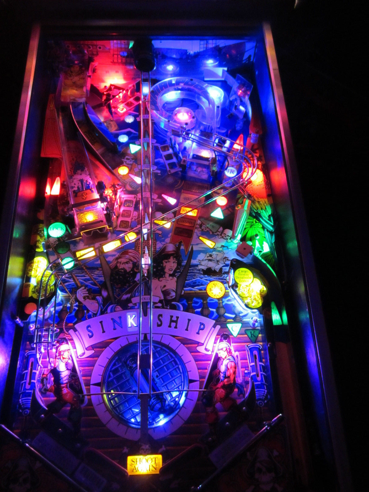 BLACK ROSE Arcade Pinball Machine Bally 1992 (Custom LED)