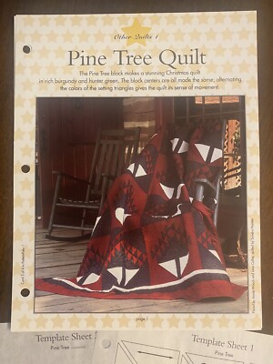 Pine Tree  Christmas Quilt Pattern Oxmoor House Vintage