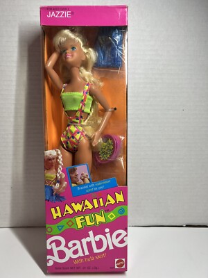 1990  HAWAIIAN FUN'' JAZZIE BARBIE w/HULA SKIRT #9294 MATTEL BRAND NEW