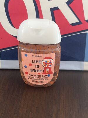 NEW! BATH & BODY WORKS LIFE IS SWEET BUBBLE GUM ANTI-BAC HAND GEL