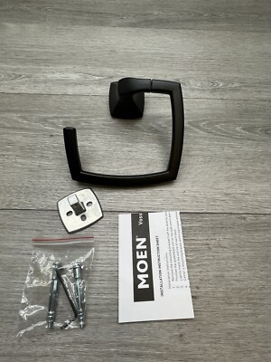 Moen YB5186BL Voss Towel Ring Matte Black *Scratches*