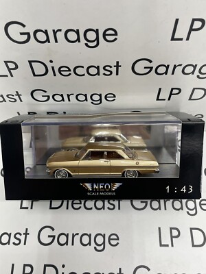 NEO SCALE 1963 Chevrolet Nova SS Gold Resin Model 1:43 Scale NEW with Case