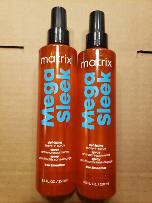 Matrix Mega Sleek Leave In Spray 2pk- Both 8.5oz