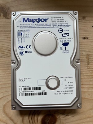 Maxtor Hard Disk Drive, 3.5 series, DiamondMax 10, 6B16OPO, 160GB, PATA 133