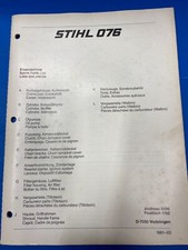 Stihl chainsaw parts list manual ,Stihl 076 print 1981 illustrated