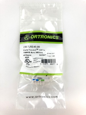Ortronics OR-TJ5E45-99 Clarity TracJack, Cat5e, 45 Degree, Wiremold Ivory