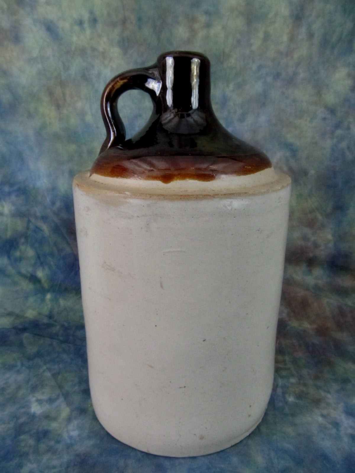 Vintage Stoneware Whiskey Jug Gallon Crock Brown/Tan