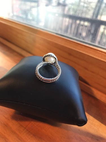 David Yurman Diamond And Pearl Cable Ring Size 6 Preowned