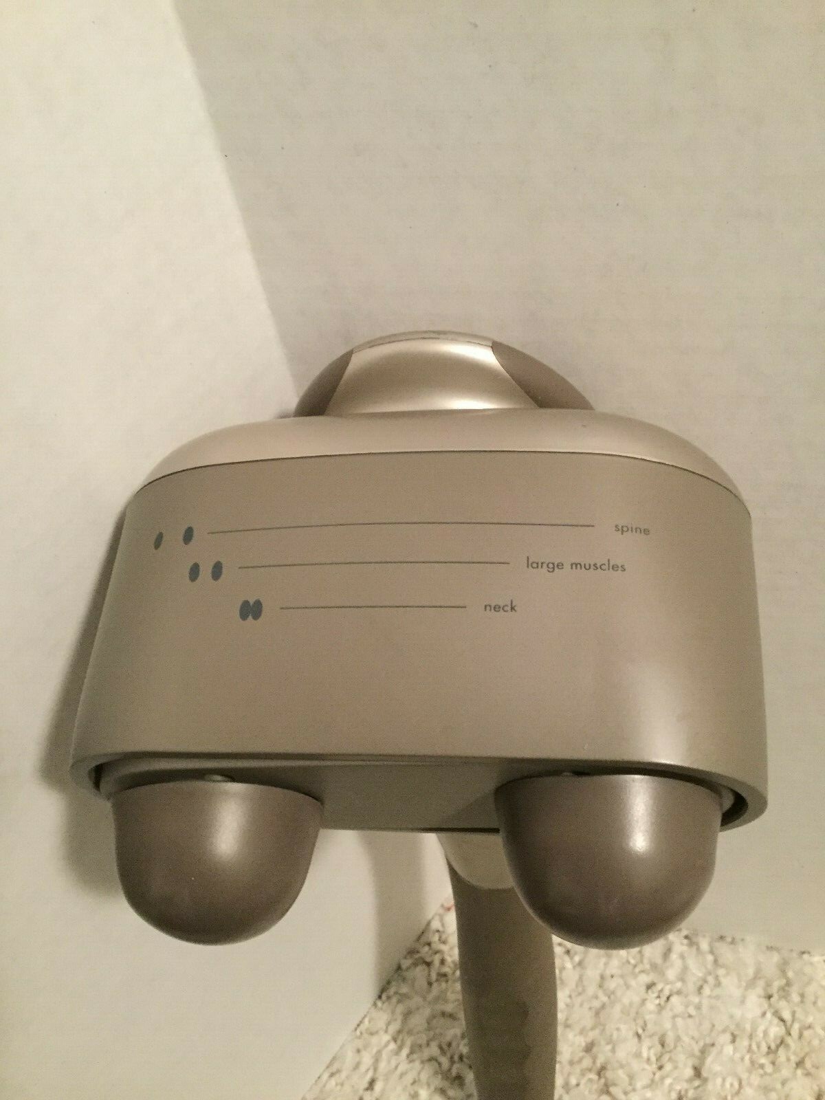 Brookstone Handheld Dual Node Percussion Massager Model #235333 Programmable