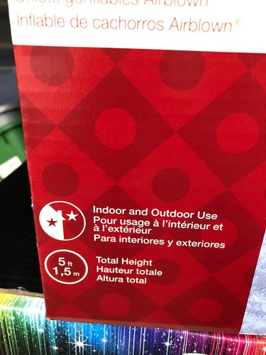 Gemmy Holiday Christmas 5 ft Dachshund Wiener Dog w/ Puppies Airblown Inflatable