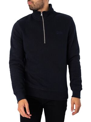 

Мужская толстовка Henley с винтажным логотипом Superdry EMB, синяя, Синий