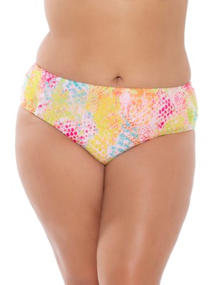 Женский купальник бикини Becca Womens Green с эластичной подкладкой и гофрированным низом Mamba 2X