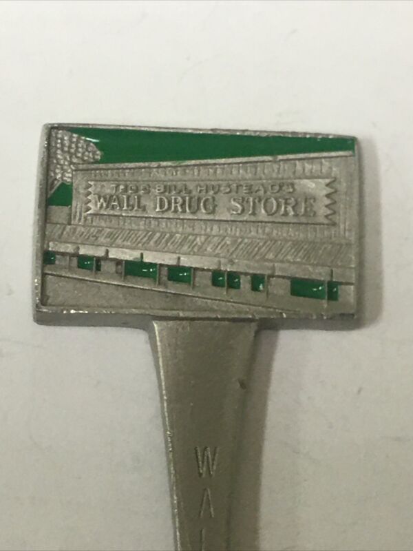 Vtg Souvenir Spoon US Collectible Pewter Ted E Bill Hustead Wall Drug SD 4.25”