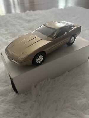 1986  Gold Corvette C4 Design - Plastic Promo Model Car with original box 