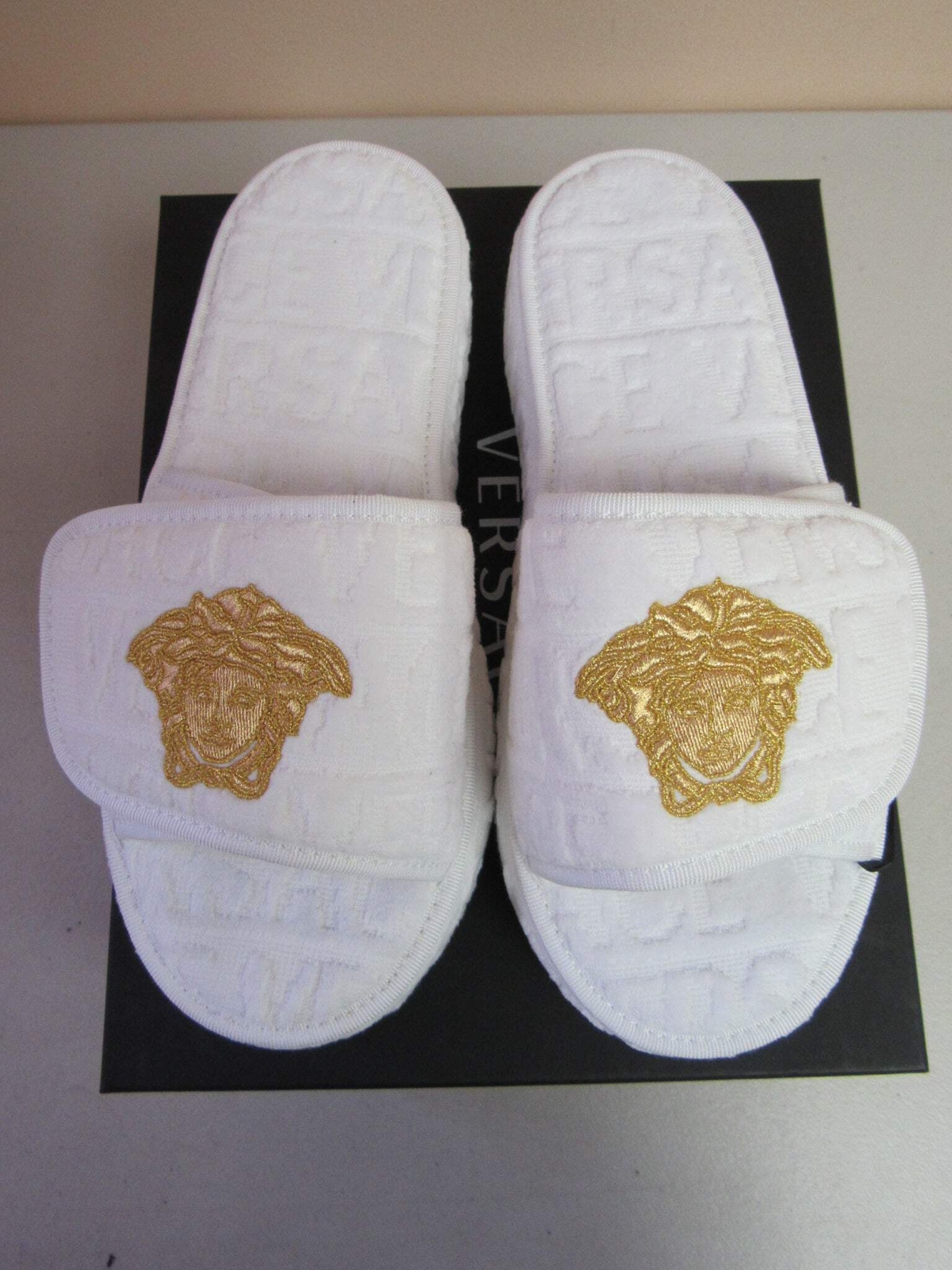 Versace Medusa Embroidered Slippers M3 237- | eBay