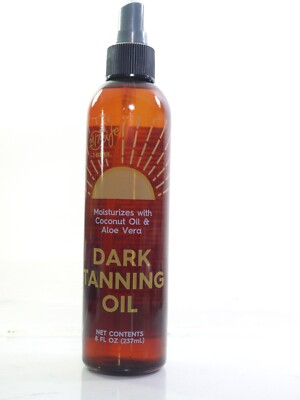 24/7 Life Dark Tanning Oil 8 Oz Moisturizes With Coconut Oil & Aloe Vera