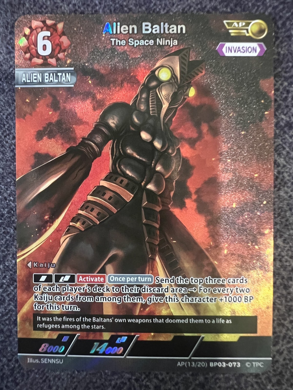 Alien Baltan The Space Ninja AP(13/20) BP03-073, Ultraman Card