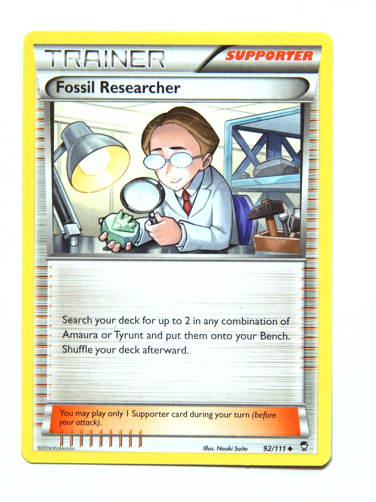 Fossil Researcher 92/111 (NM, Pokemon Card, Furious Fists