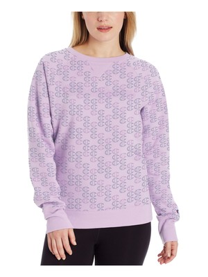 

CHAMPION Женская фиолетовая толстовка с логотипом из смеси хлопка и графическим принтом, Фиолетовый