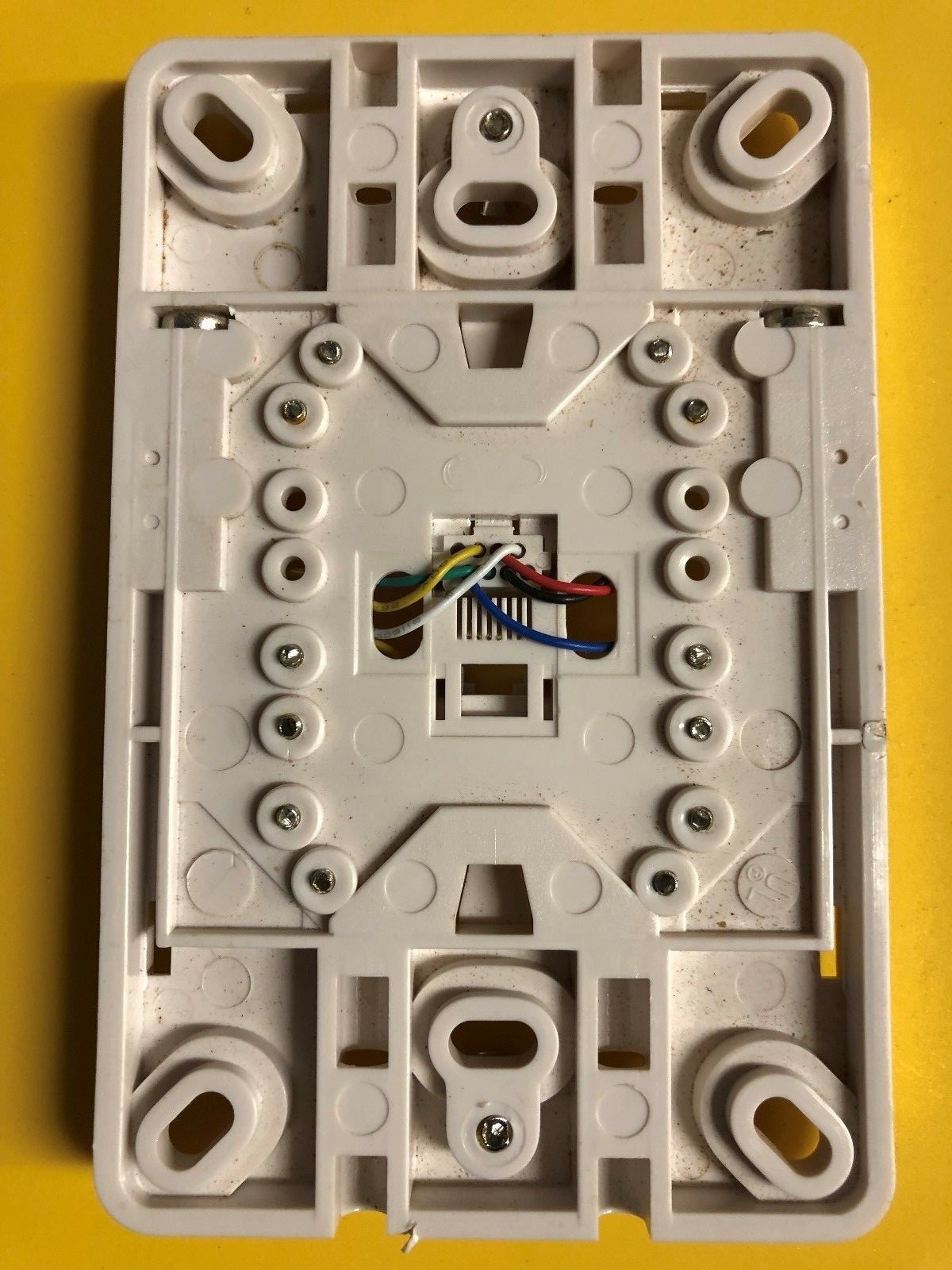 Lot of 30 Phone Jack Wall Plate Modular White Surface Mount 6 Wire Flush Tel.