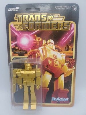 Transformers Gold Megatron Golden Lagoon Super7 ReAction Figures 3.75 