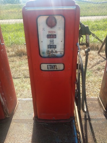 Tokheim 39 Antique vintage Gas Pump patina man cave original not porcelain sign