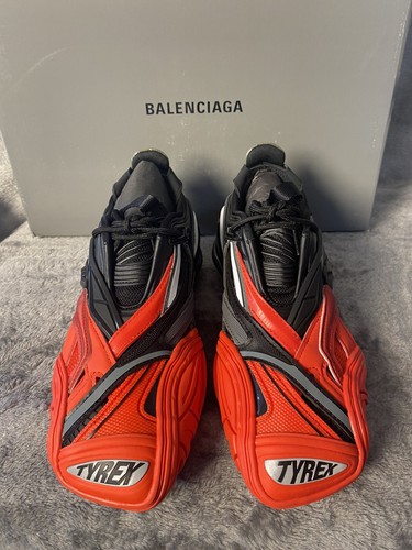 Pre-owned Balenciaga Tyrex Da Cancellare Red/black Shoes Womens Size Eu 37/ Us 6.5 W
