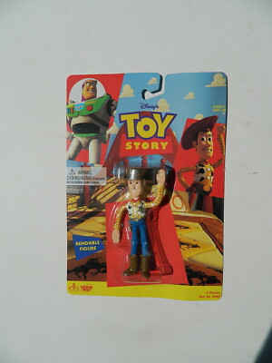 1995 Toy Story Woody Bendy Bendable Action Figure Sealed Card New Thinkway
