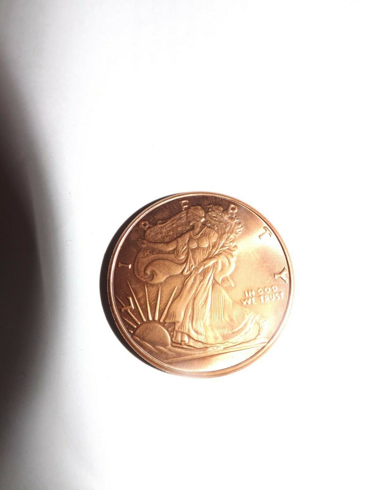 1 Oz copper walking Liberty coin