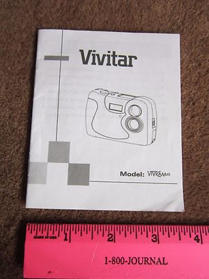 Vivitar Vivicam 10 Instruction Manual Guide INSTRUCTIONS ONLY