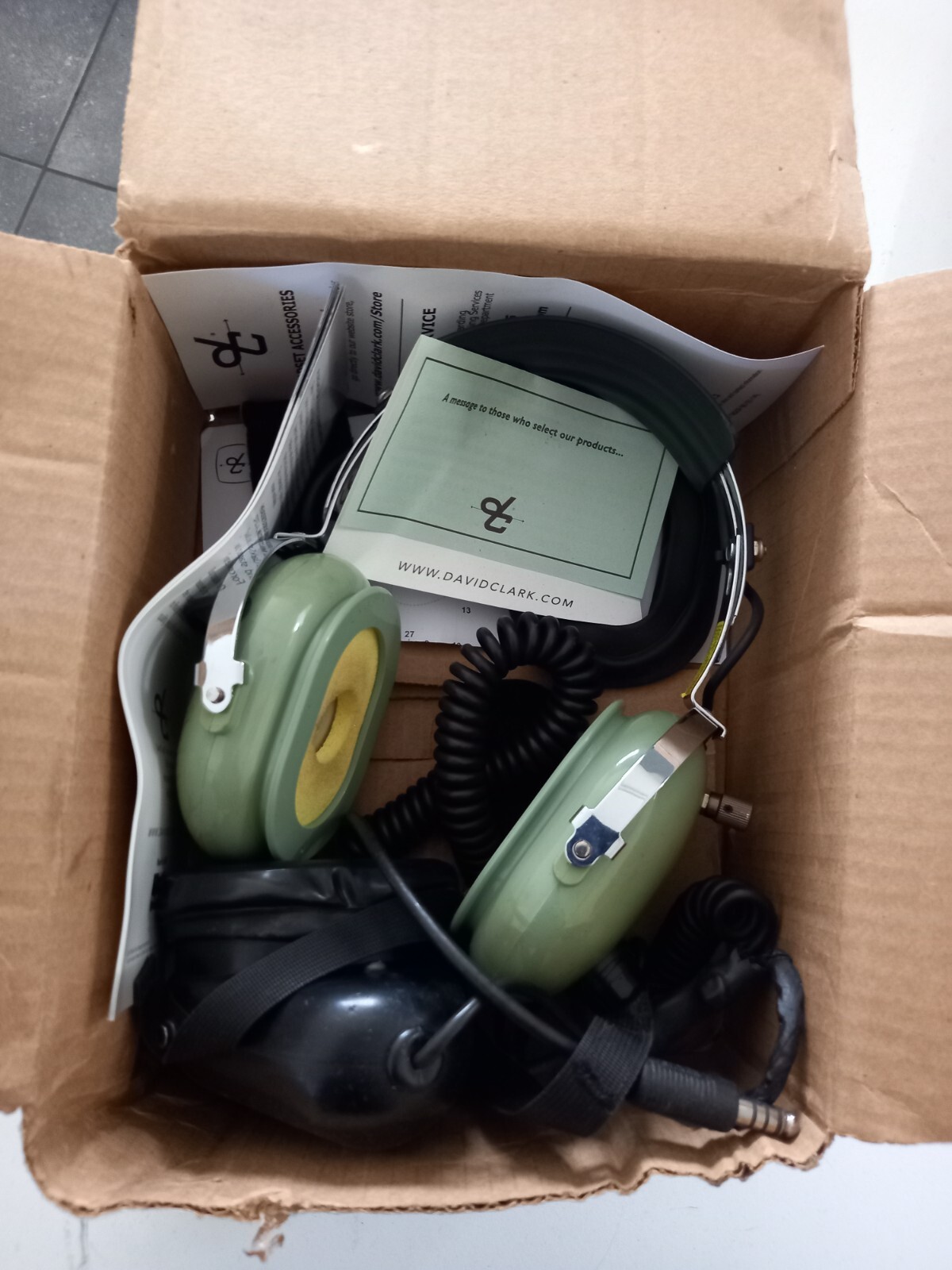 ヘッドホン David Clark Aviation Headset H10-76 David Clark H10-76 Aviation Headset Mint-Tested Condition