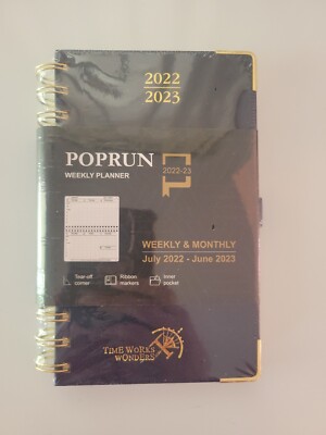POPRUN Weekly Planner& MonthlyDaily  Calendar  July 2022-June2023(6.5'' x 8.5'').