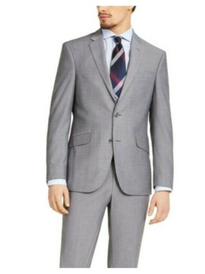 

UNLISTED BY KENNETH COLE Мужской серый эластичный костюм на подкладке, отдельный эластичный костюм узкого кроя