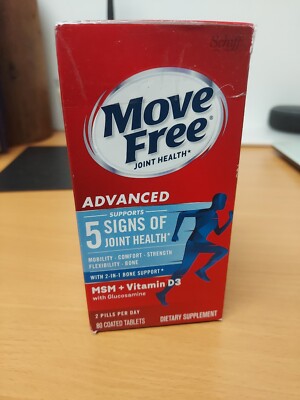 Move Free Advanced Plus MSM & Vitamin D3, 80 tablets Joint Health 