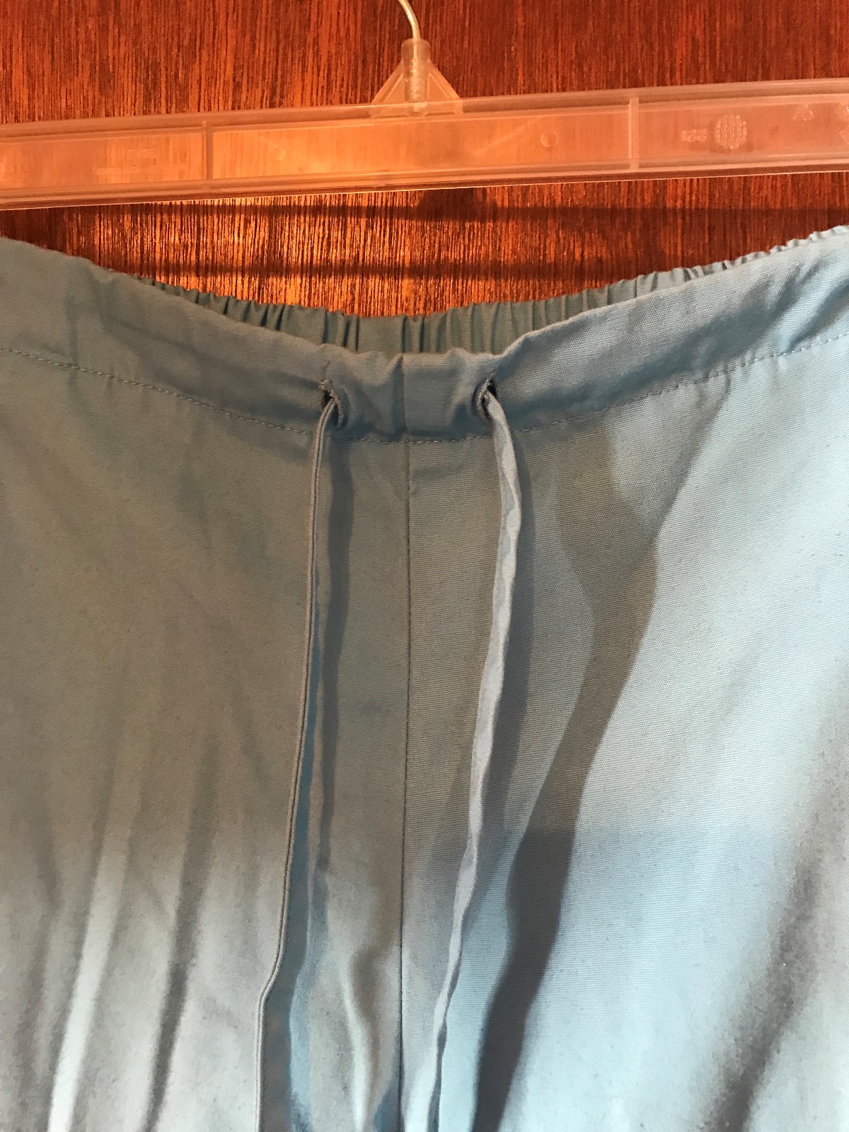 Ladies Light Blue Small Cherokee Workwear Scrub Pants Drawstring & Elastic Waist