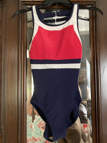 Womens Maurices sz 6 One Piece Bathing Suit Red white & blue