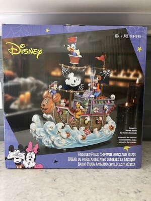 Disney Halloween Pirate Ship Lights And Music Animated Mickey Mouse Costco New