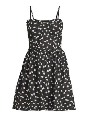 No Boundries Dress size XL (15-17) Black & White Daisys Floral Sleeveless Straps
