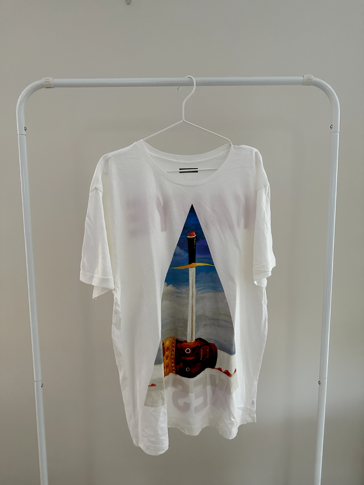 KANYE WEST x GEORGE CONDO MBDTF TOUR T SHIRT WHITE XXL tee