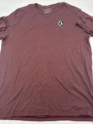 Volcom Long Sleeve Shirt Men 2X-Large Red Logo Graphic Print #4976