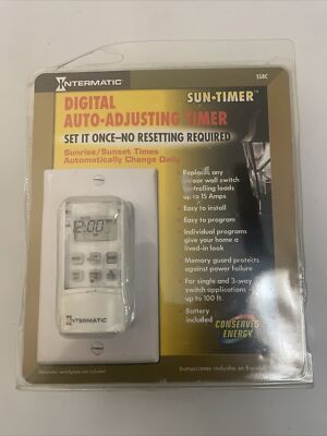 Intermatic SS8C Digital Auto Adjusting Sun Timer Programmable New Sealed