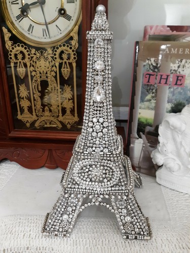 Eiffel Tower Vintage Rhinestones, Shabby Chic, Paris
