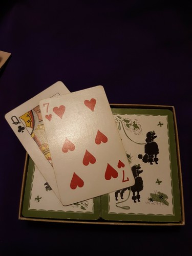 Vintage Canasta Playing Cards With Rules Poodle design Whitman