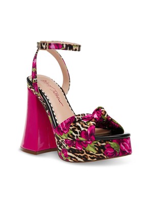 Женские розовые туфли BETSEY JOHNSON 1-1/Brylie на открытой платформе и каблуке 7,5 М